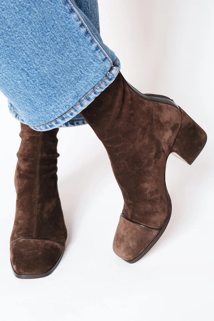 Rose Square Toe Heeled Boots | Elegant Style with Everyday Comfort