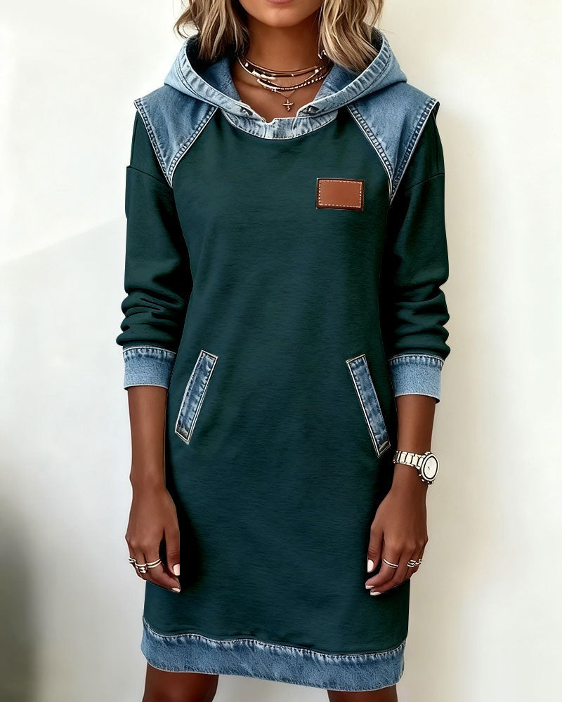 Amelia Denim Hoodie Dress | Relaxed Style with a Modern Edge