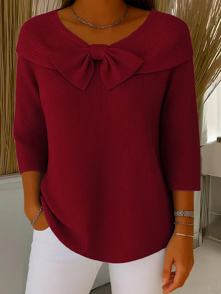 Rose Fitted Serenna Sweater | Soft Warmth & Feminine Elegance