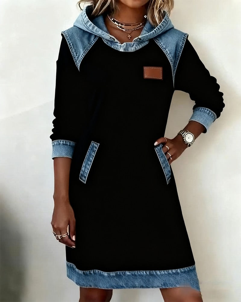Amelia Denim Hoodie Dress | Relaxed Style with a Modern Edge