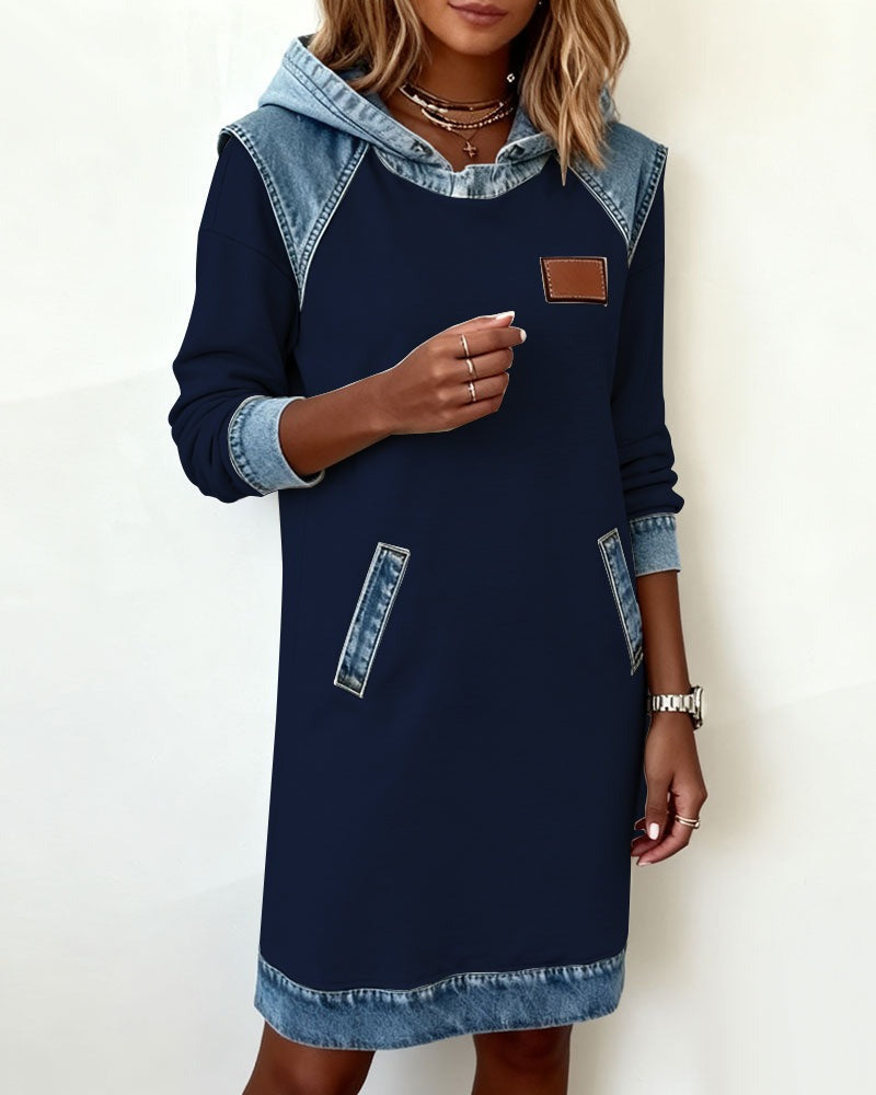 Amelia Denim Hoodie Dress | Relaxed Style with a Modern Edge