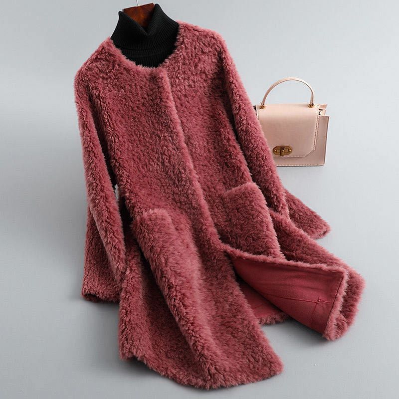 Rose Elegant-Fit Shearling Coat | Luxurious Warmth & Timeless Sophistication