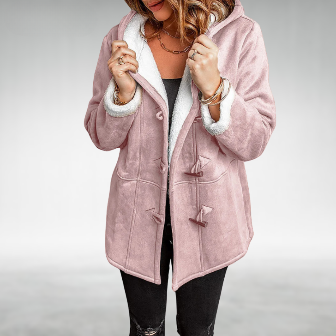 Rose Elegant-Fit Claire Coat | Refined Warmth & Effortless Elegance