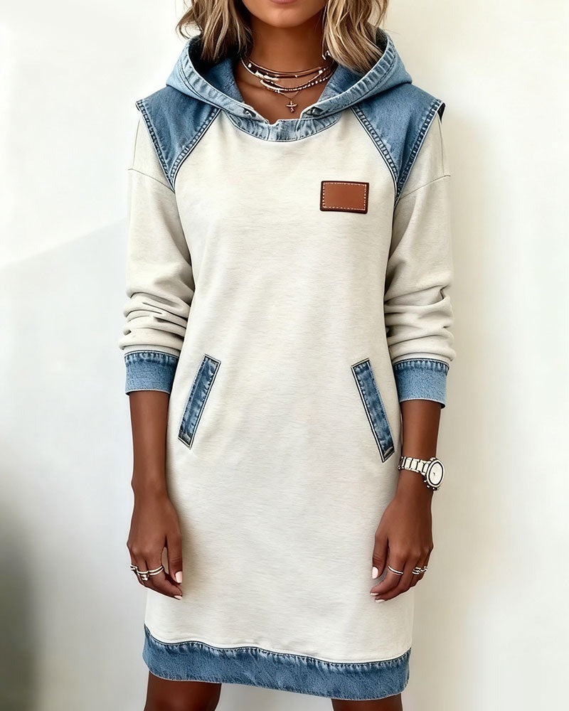 Amelia Denim Hoodie Dress | Relaxed Style with a Modern Edge