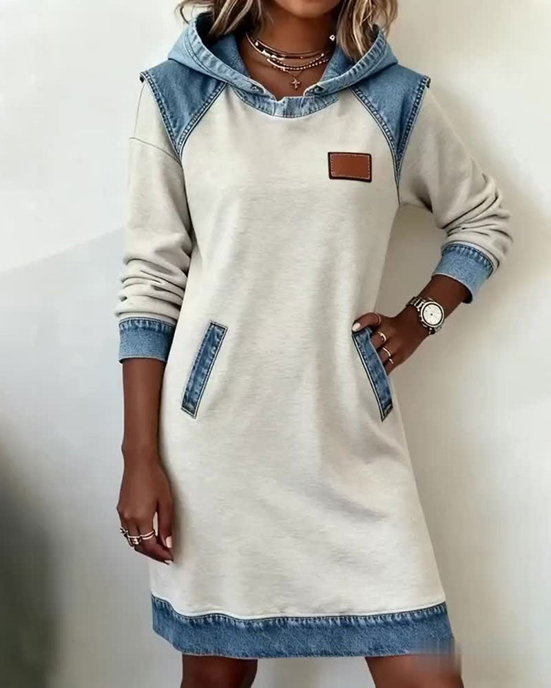 Amelia Denim Hoodie Dress | Relaxed Style with a Modern Edge