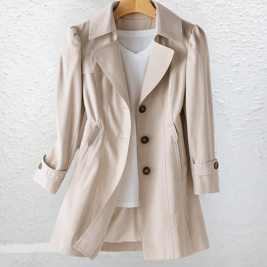 Elegant Tailored-Fit Trench Coat | Timeless Everyday Sophistication