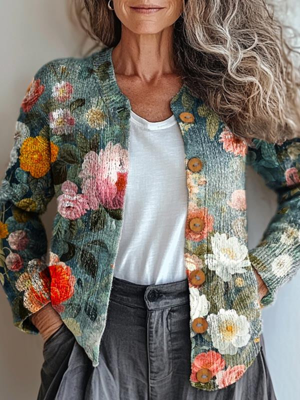 Ellen Chic Floral Cardigan
