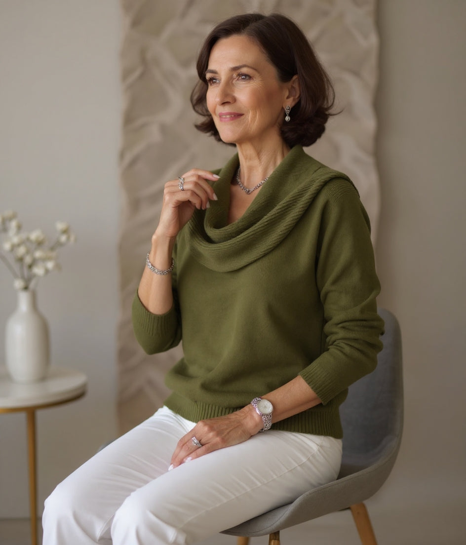 Rose Relaxed-Fit Eliza Sweater | Effortless Elegance Meets Everyday Luxury