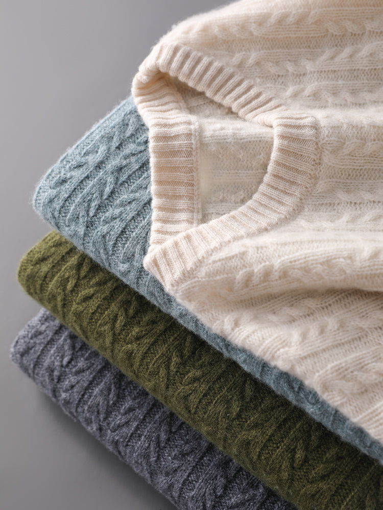Signature Merino Wool Cable Knit | Premium Comfort & Timeless Style