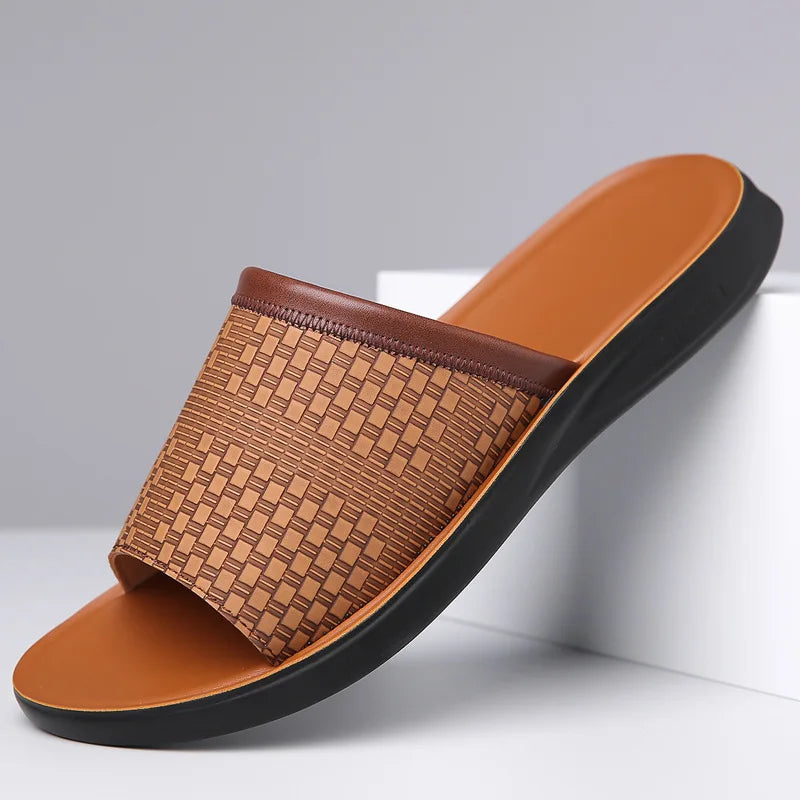 Premium Leather Slides | Orthopedic Comfort & Everyday Style