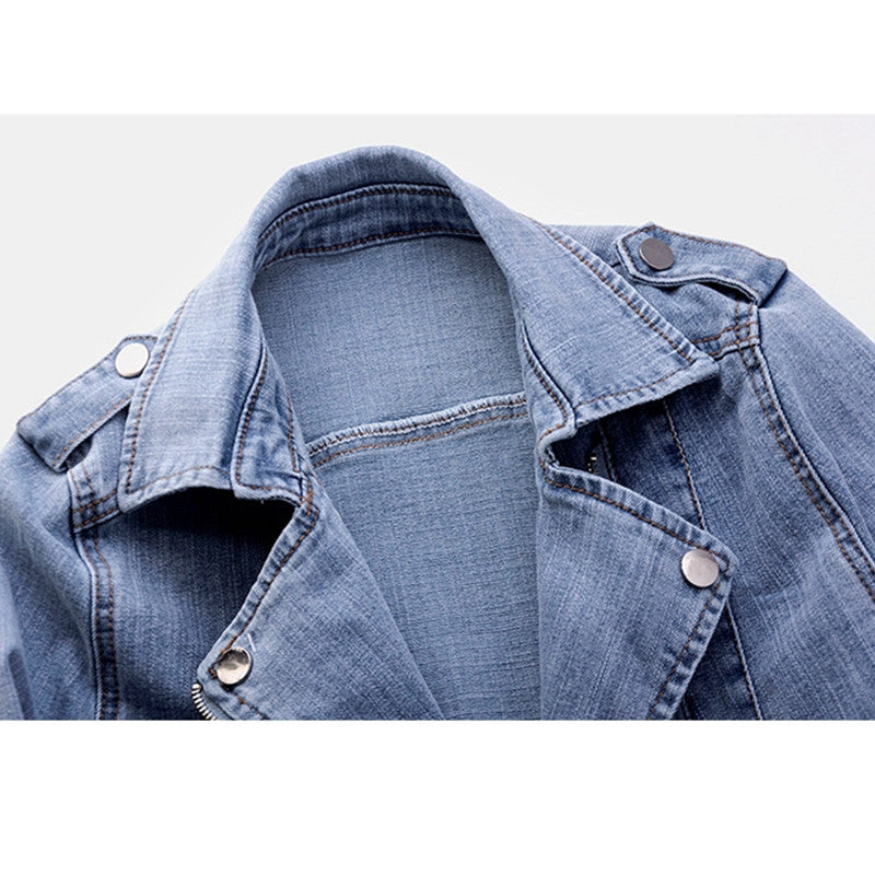 Rider™ | Vintage Wash Moto Denim Jacket