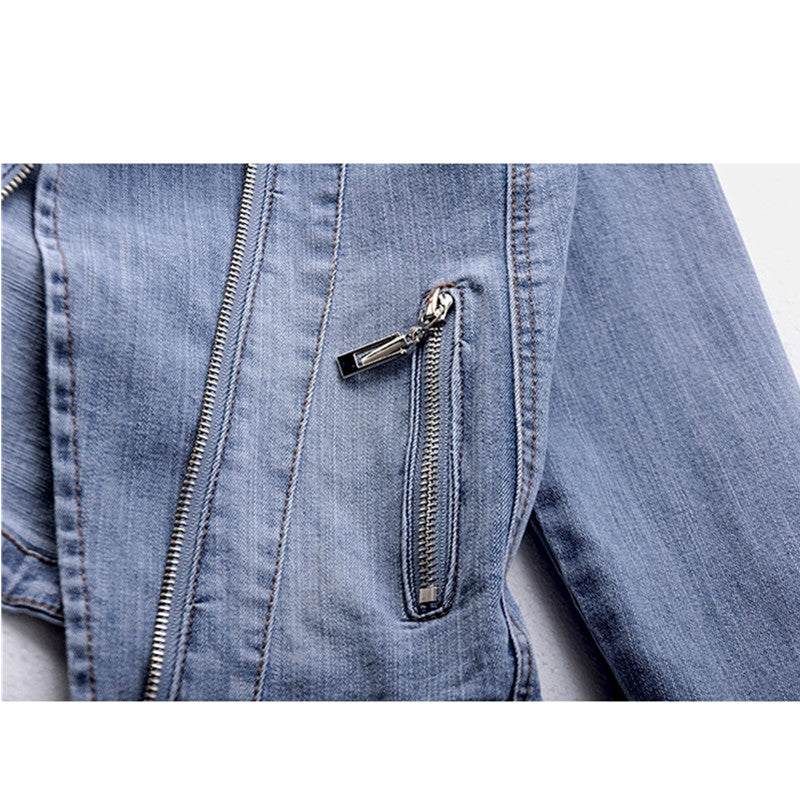 Rider™ | Vintage Wash Moto Denim Jacket