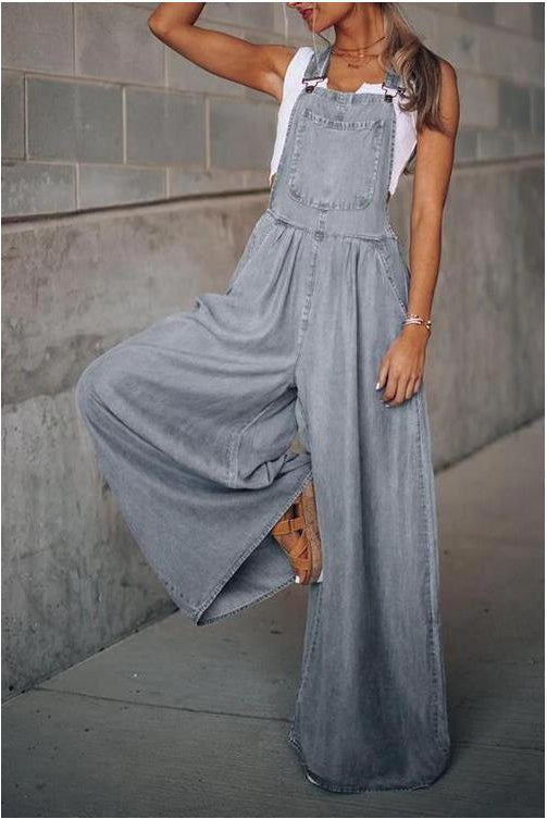Vintage Wide-Leg Jumpsuit | Retro Elegance with Modern Versatility