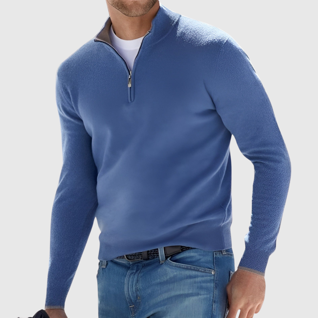 Adrian™ Zip-Up Pullover | Refined Warmth & Timeless Style