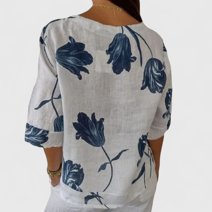 Isabel | Elegant Floral Print Blouse