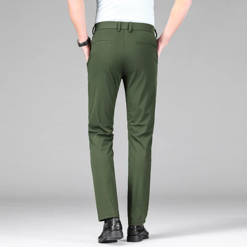 Slim-Fit Ice Silk Trousers | Advanced Comfort & Style
