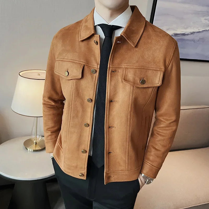 Tailored-Fit Suede Jacket | Refined Everyday Luxury