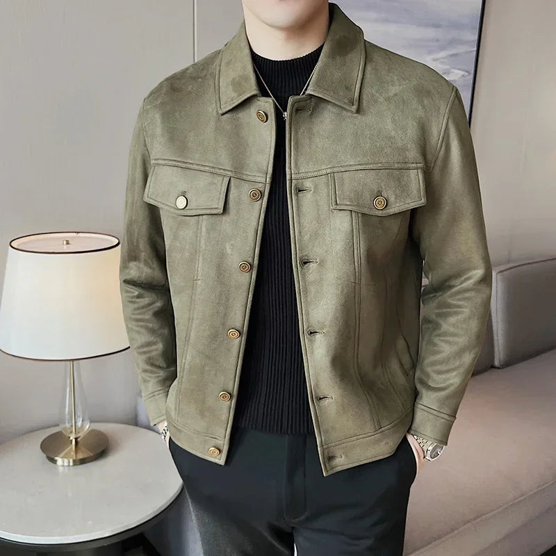 Tailored-Fit Suede Jacket | Refined Everyday Luxury