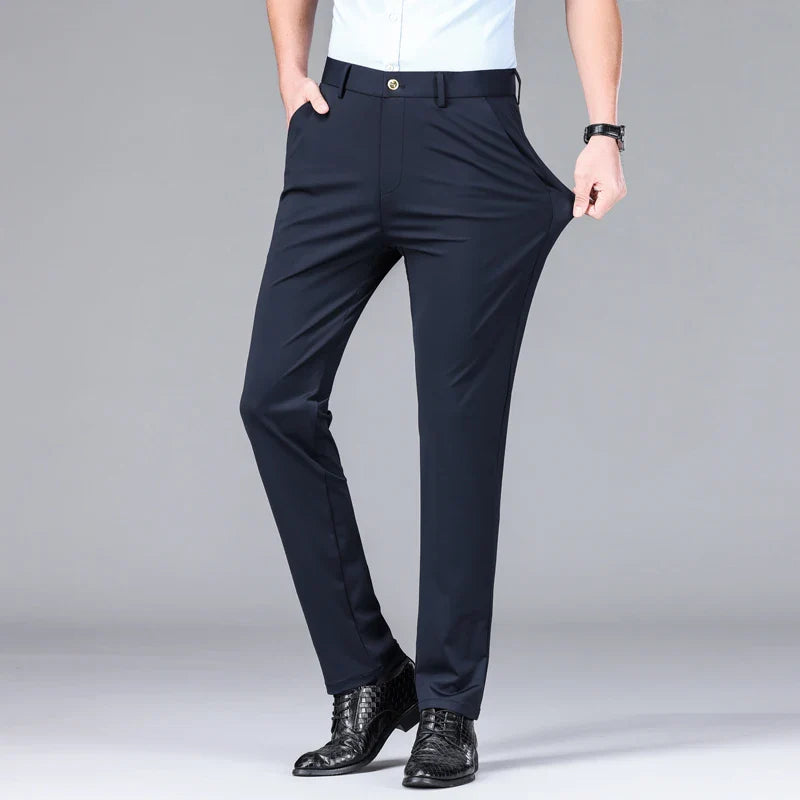 Slim-Fit Ice Silk Trousers | Advanced Comfort & Style