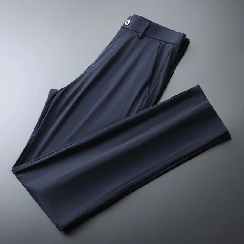 Slim-Fit Ice Silk Trousers | Advanced Comfort & Style