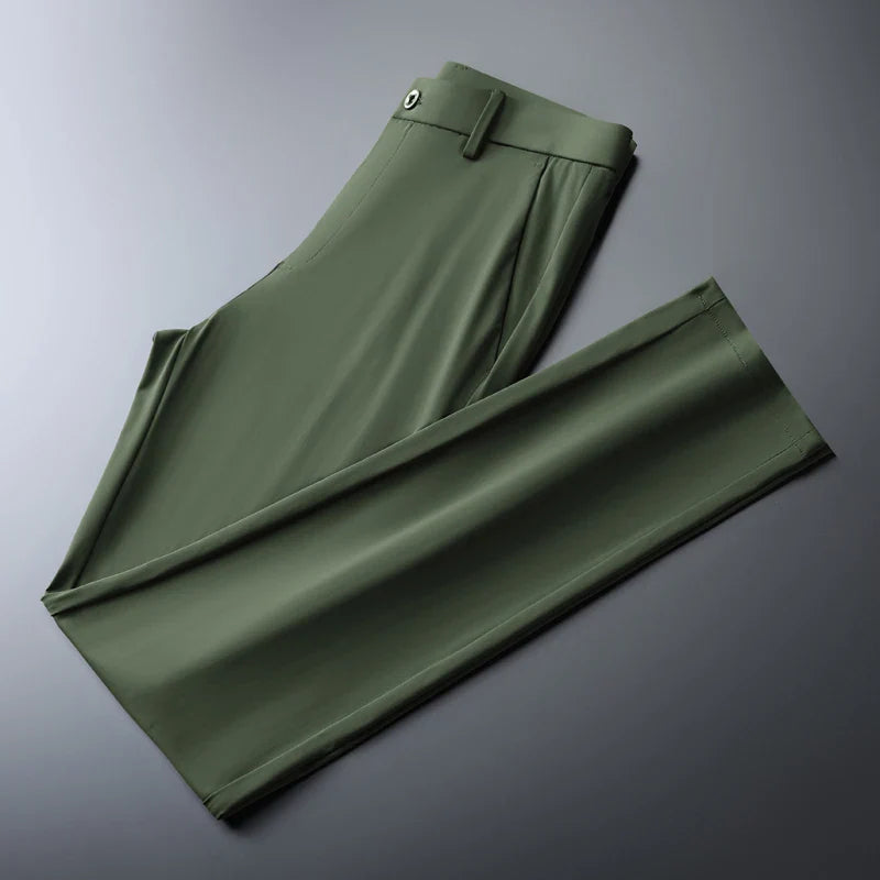 Slim-Fit Ice Silk Trousers | Advanced Comfort & Style