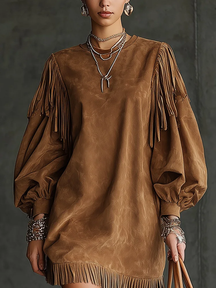 Vintage Sleeve Mini Dress