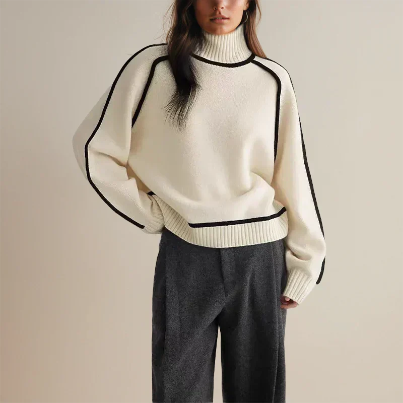 Relaxed-Fit Roll Neck Sweater | Elegant Winter Essential