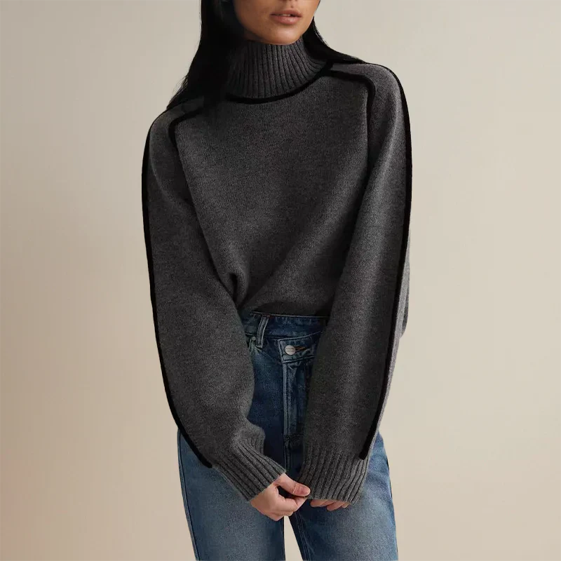 Relaxed-Fit Roll Neck Sweater | Elegant Winter Essential