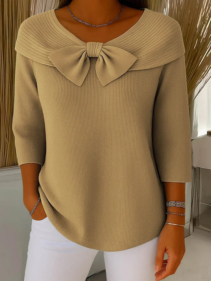 Rose Fitted Serenna Sweater | Soft Warmth & Feminine Elegance