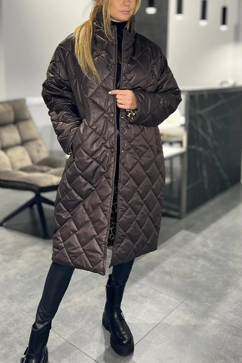 Amelia Amber Coat | Reversible Warmth with Fierce Elegance