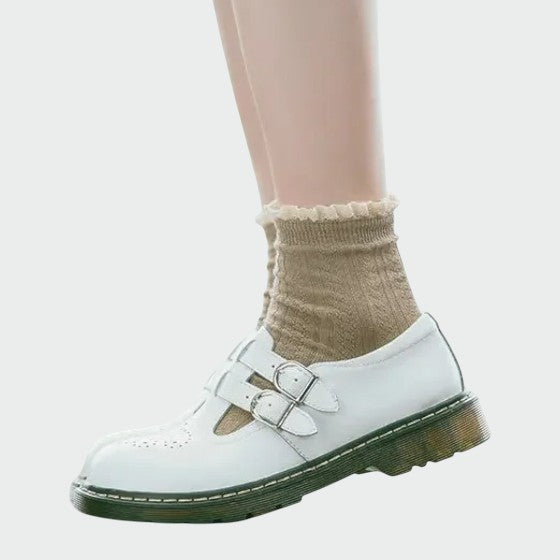 Olivia™ Elegant Two-Tone Mary Janes | Classic Style with Modern Comfort