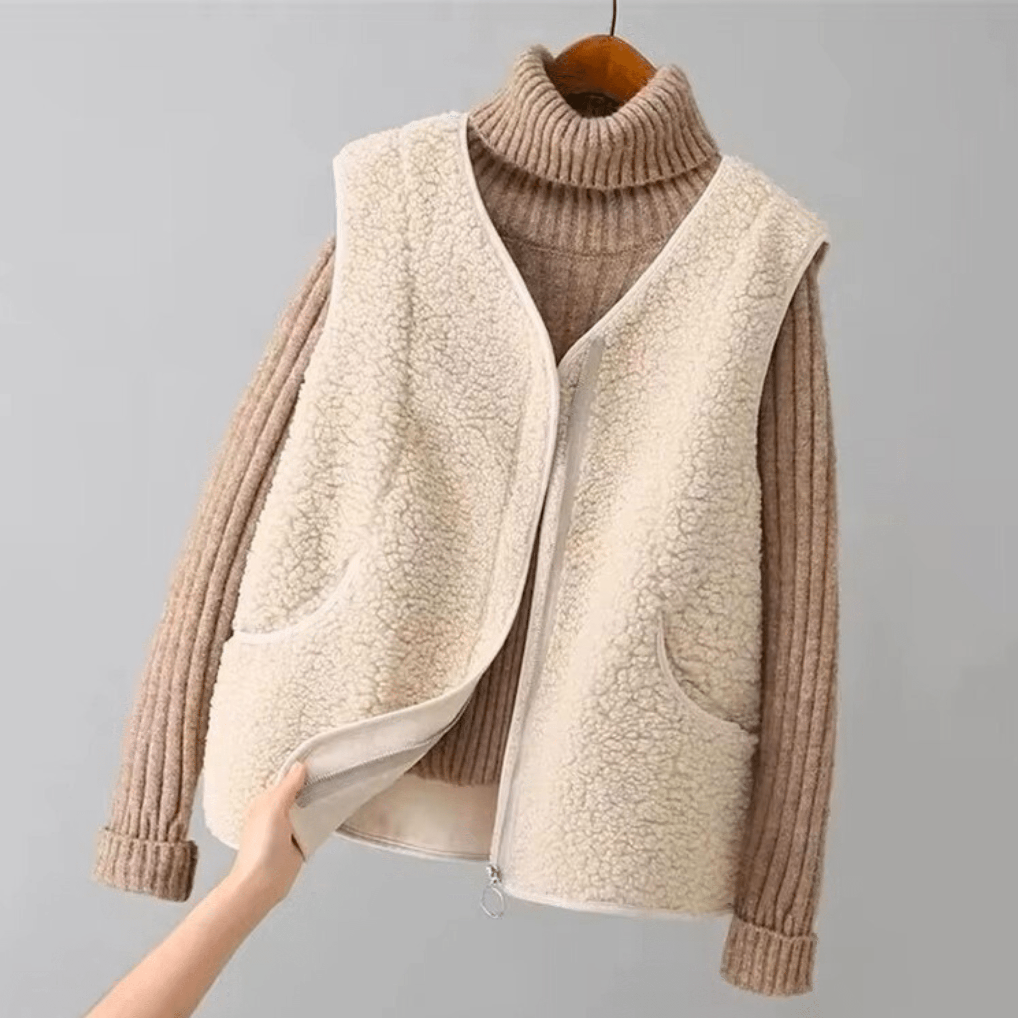 Rose Relaxed-Fit Knit Vest | Timeless Warmth Effortless Elegance