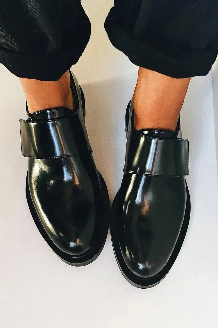Shiny Strap Loafers | Minimalist Design with Modern Edge