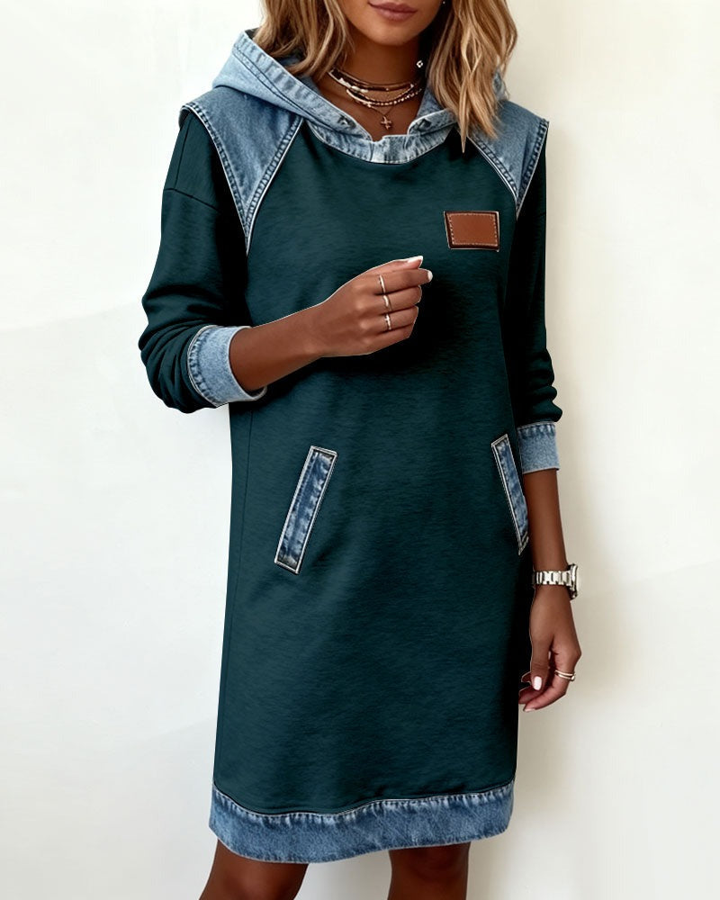 Amelia Denim Hoodie Dress | Relaxed Style with a Modern Edge