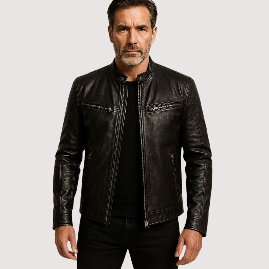 George Marc Leather Jacket | Timeless Strength with Modern Style