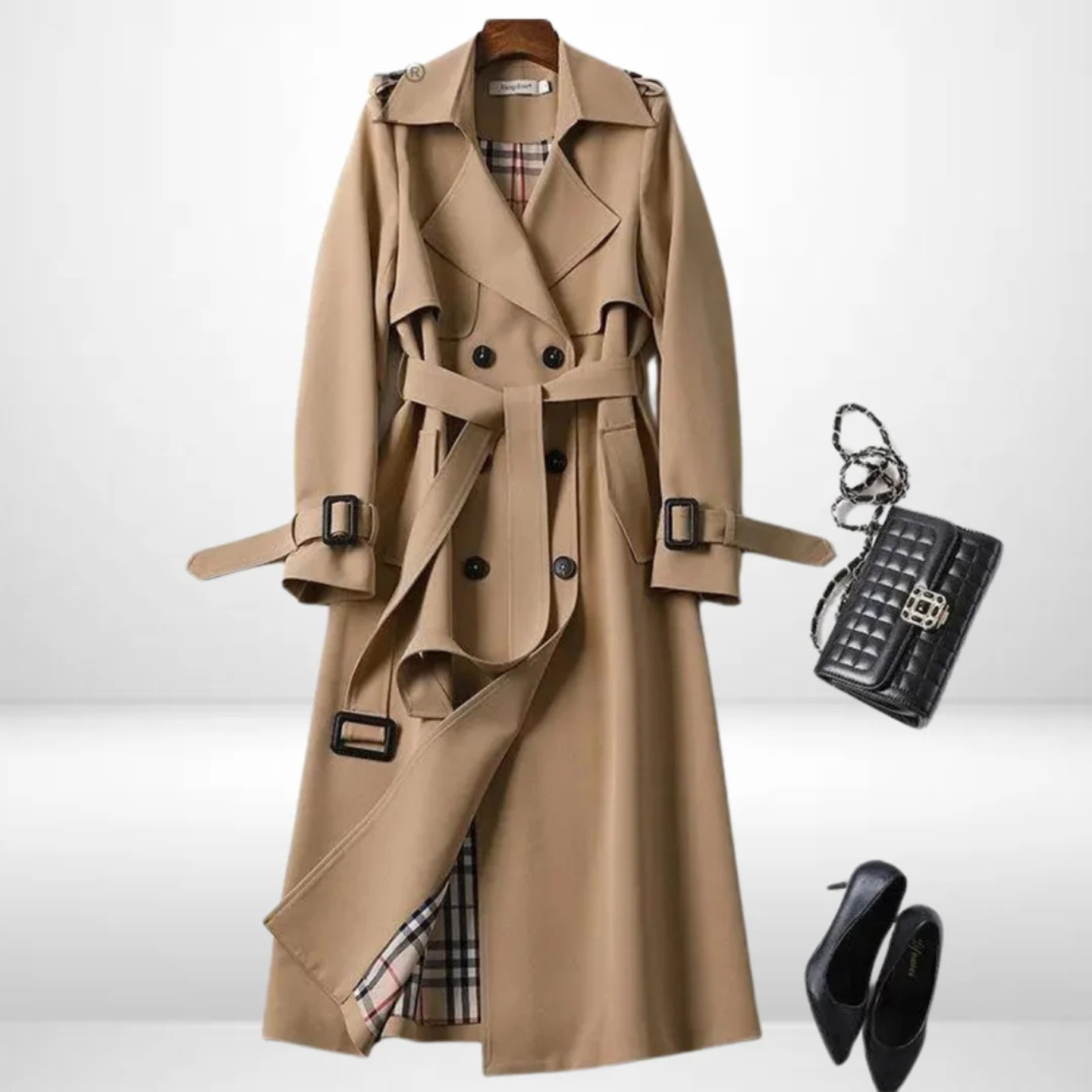 Rose Classic Belted Trench Coat | Timeless Everyday Elegance