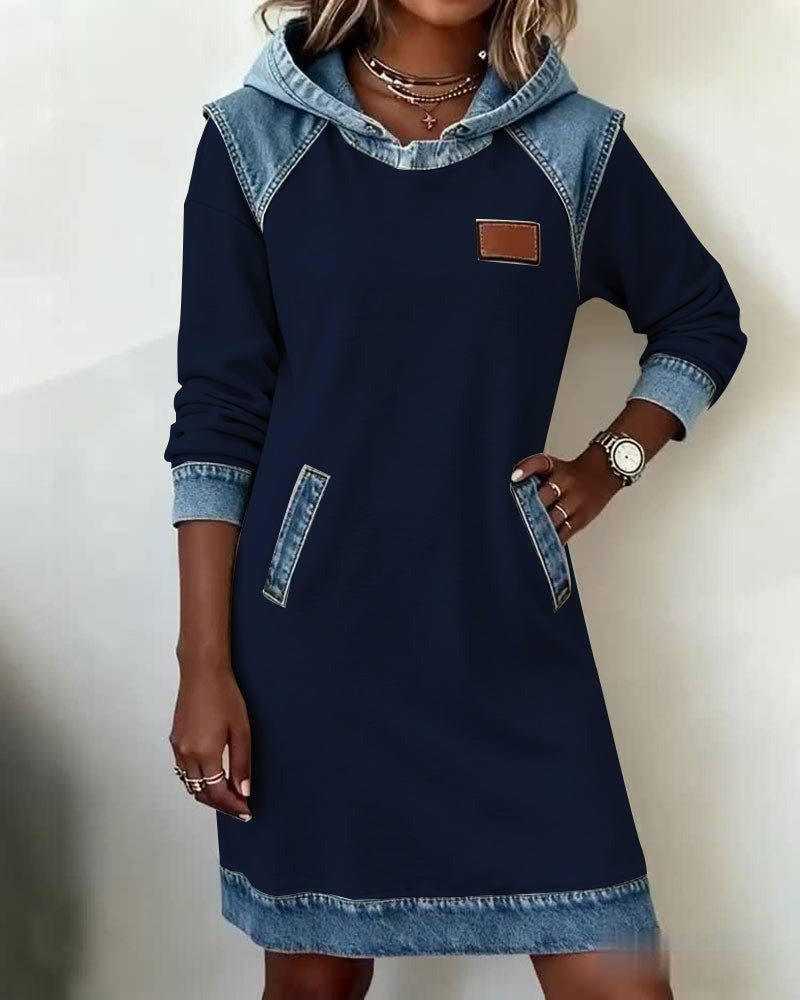 Amelia Denim Hoodie Dress | Relaxed Style with a Modern Edge