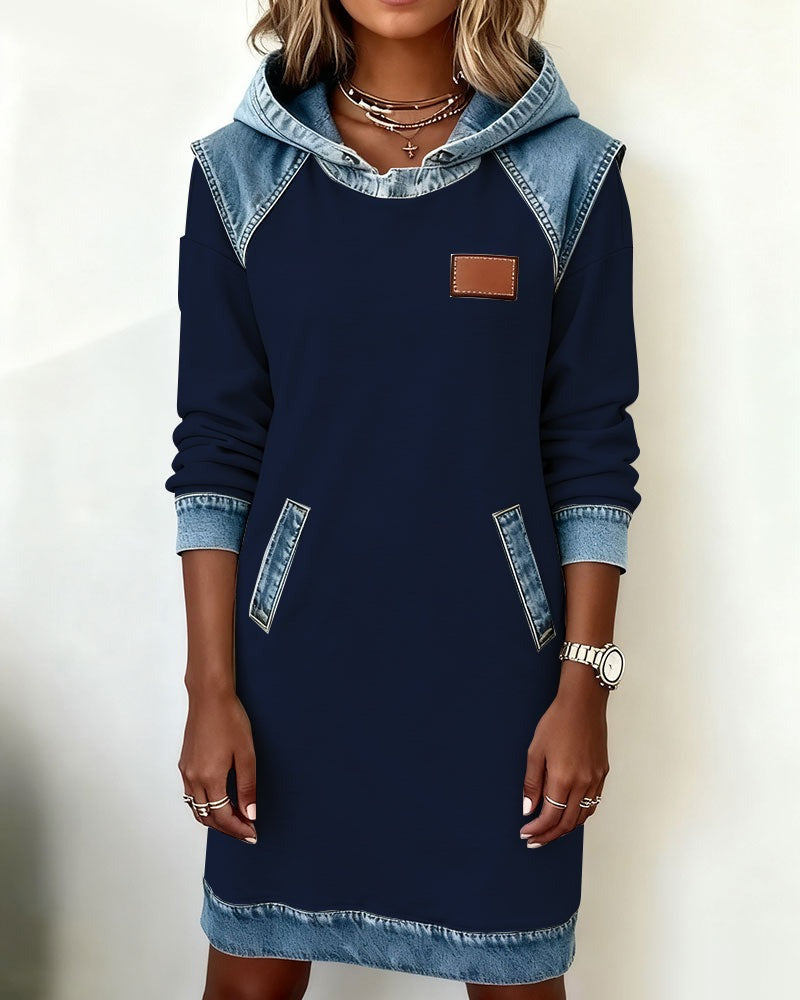 Amelia Denim Hoodie Dress | Relaxed Style with a Modern Edge