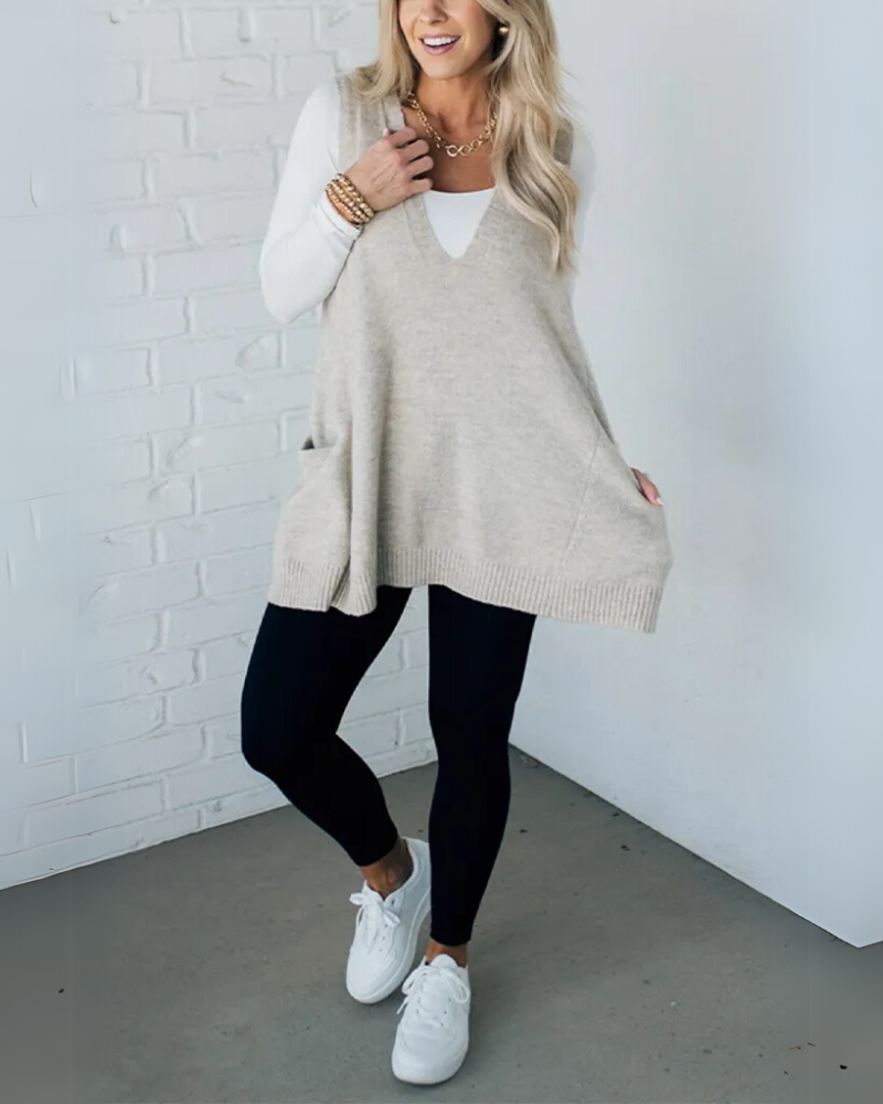 Amelia Relaxed-Fit Knit Vest | Effortless Warmth, Everyday Style