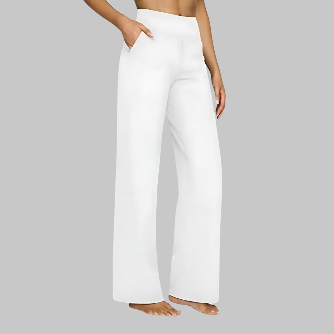 Elegant Straight-Leg Jersey Pants | Comfort Meets Timeless Style
