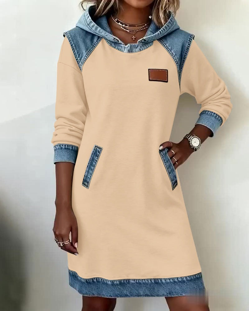 Amelia Denim Hoodie Dress | Relaxed Style with a Modern Edge
