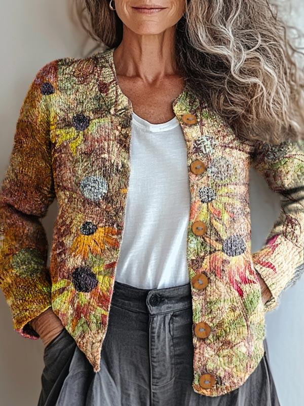 Chloe Stylish Floral Print Cardigan