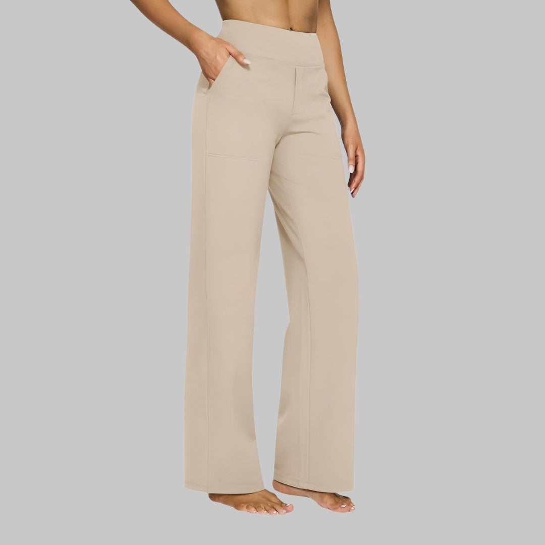 Elegant Straight-Leg Jersey Pants | Comfort Meets Timeless Style