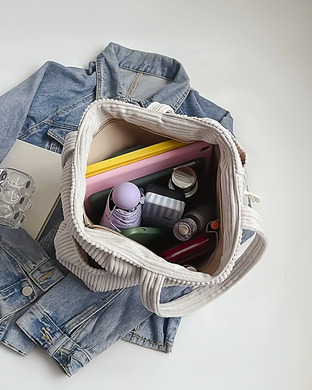 Structured Cord Tote Bag | Elegant Everyday Essential