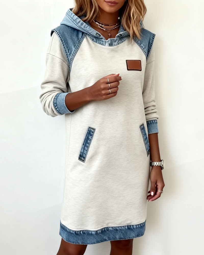 Amelia Denim Hoodie Dress | Relaxed Style with a Modern Edge