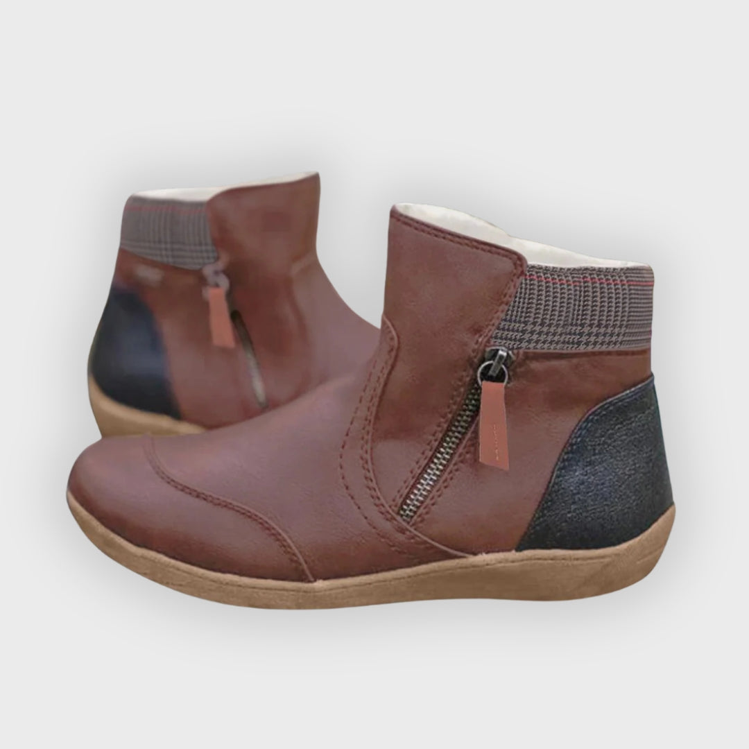 Amelia ™ Waterproof Leather Boots | Orthopedic Comfort & Slip-Resistant Design