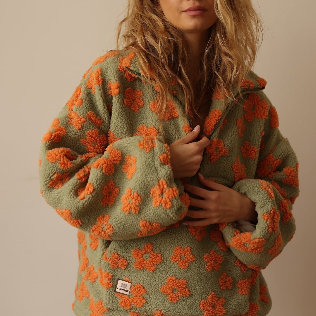 Sofia™ Oversized Floral Sweater | Cozy Boho Comfort