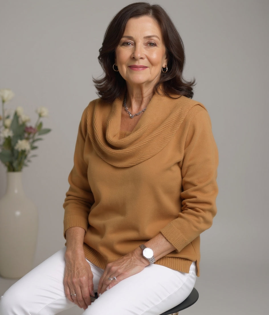 Rose Relaxed-Fit Eliza Sweater | Effortless Elegance Meets Everyday Luxury