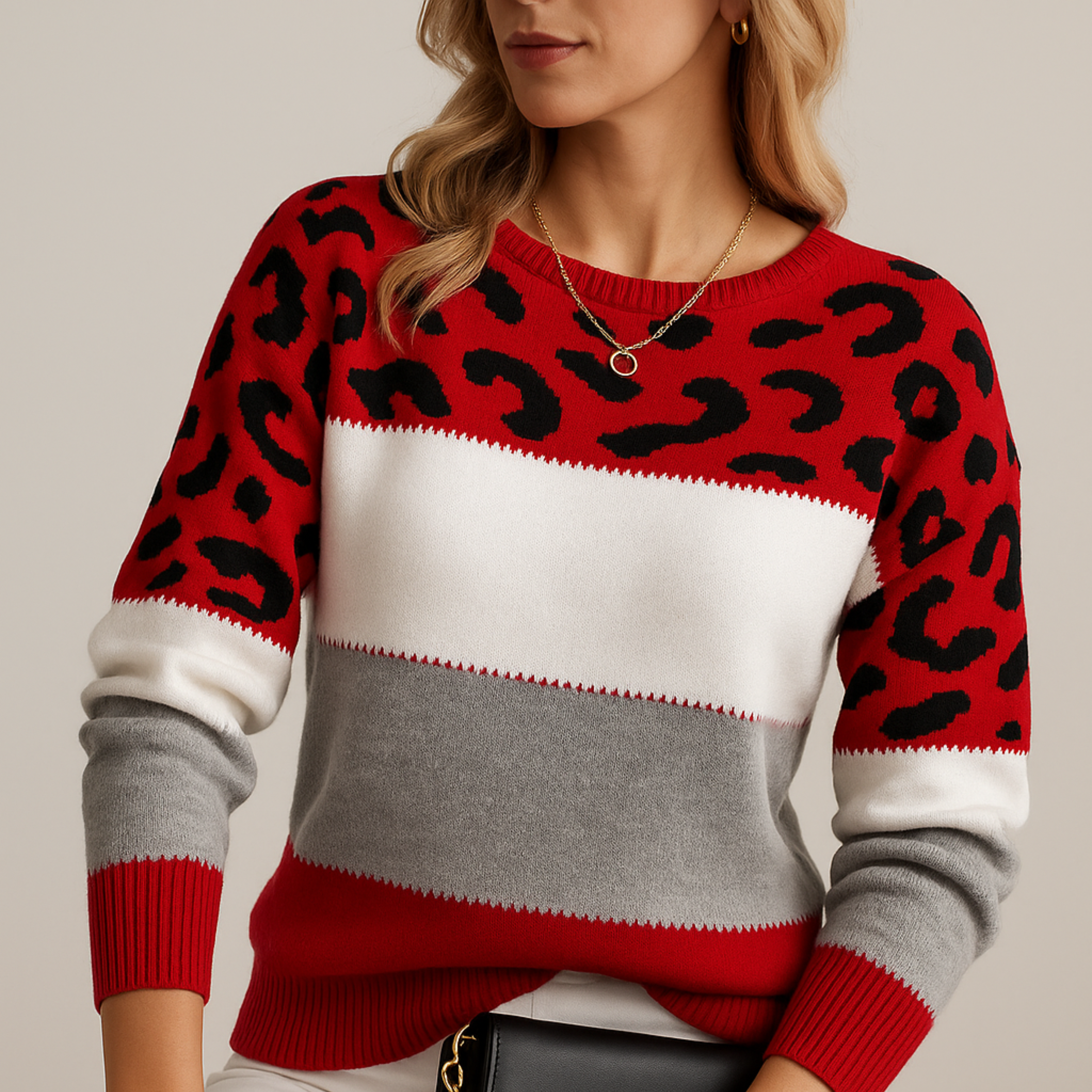Tamsin™ Relaxed-Fit Leopard Jumper | Effortless Everyday Chic