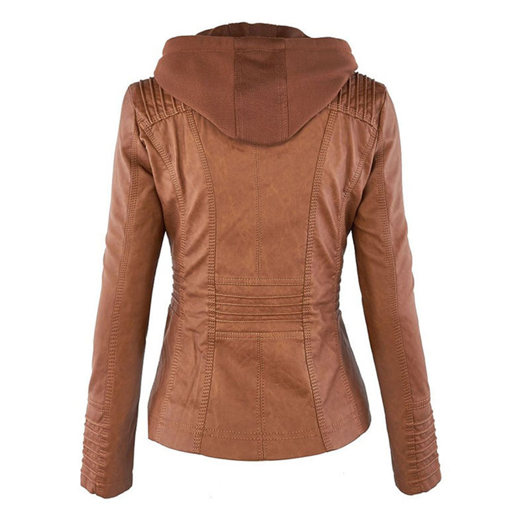 Amelia Slim-Fit Faux Leather Jacket | Effortless Style, All-Day Ease